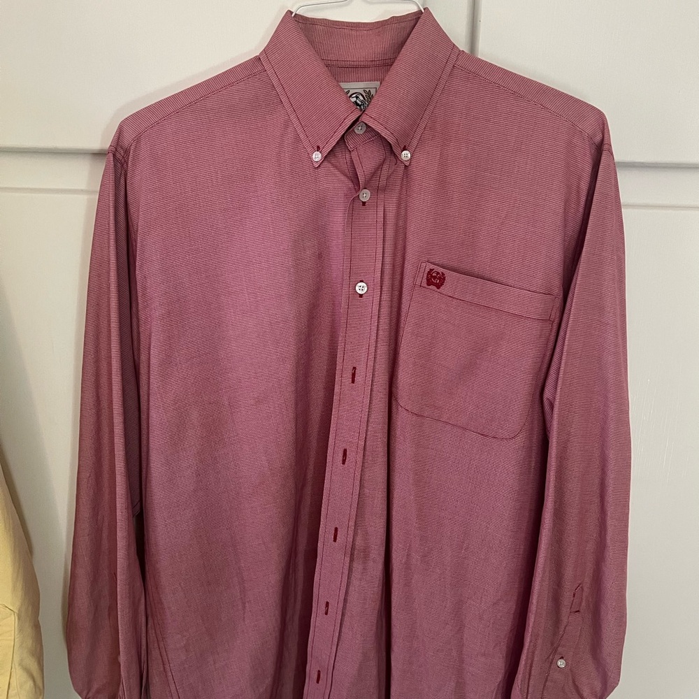 Cinch Men's Pink Casual Button-Down Shirt